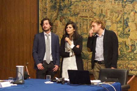 Emmanuele Lentini, Federica Delogu e Filippo Poltronieri, autori dell'inchiesta 'Ultima fermata' | ph. F.Passi