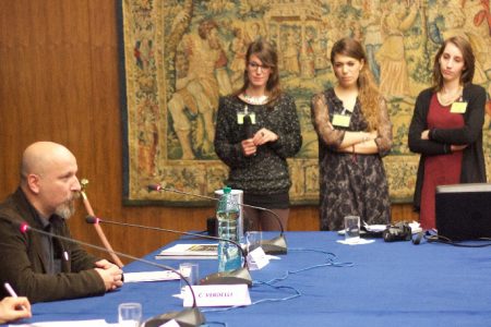 Sara Del Dot, Sara Stradiotti, Stefania Pianu autrici del progetto di inchiesta 'l’emergenza abitativa di Bologna' | ph. F.Passi