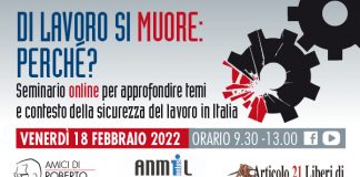 di lavoro si muore seminario 2022